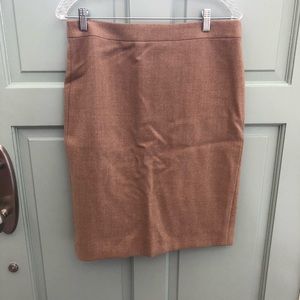 JCrew Number 2 Pencil Skirt. Camel Color Wool.